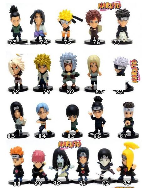 Bonecos Miniaturas Naruto 6 cm PVC (cada boneco)